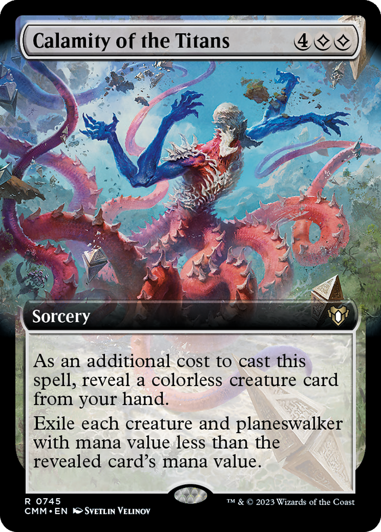 Calamity of the Titans (Extended Art) (CMM-745) - Commander Masters: (Extended Art) Foil