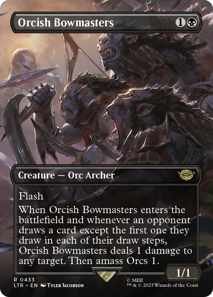 Orcish Bowmasters (Borderless) (LTR-433) - The Lord of the Rings: Tales of Middle-earth (Borderless) Foil