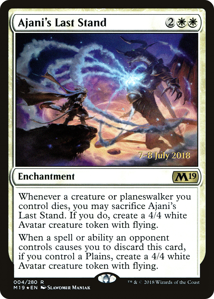 Ajani's Last Stand (PRE-004) - Core Set 2019 Promos Foil
