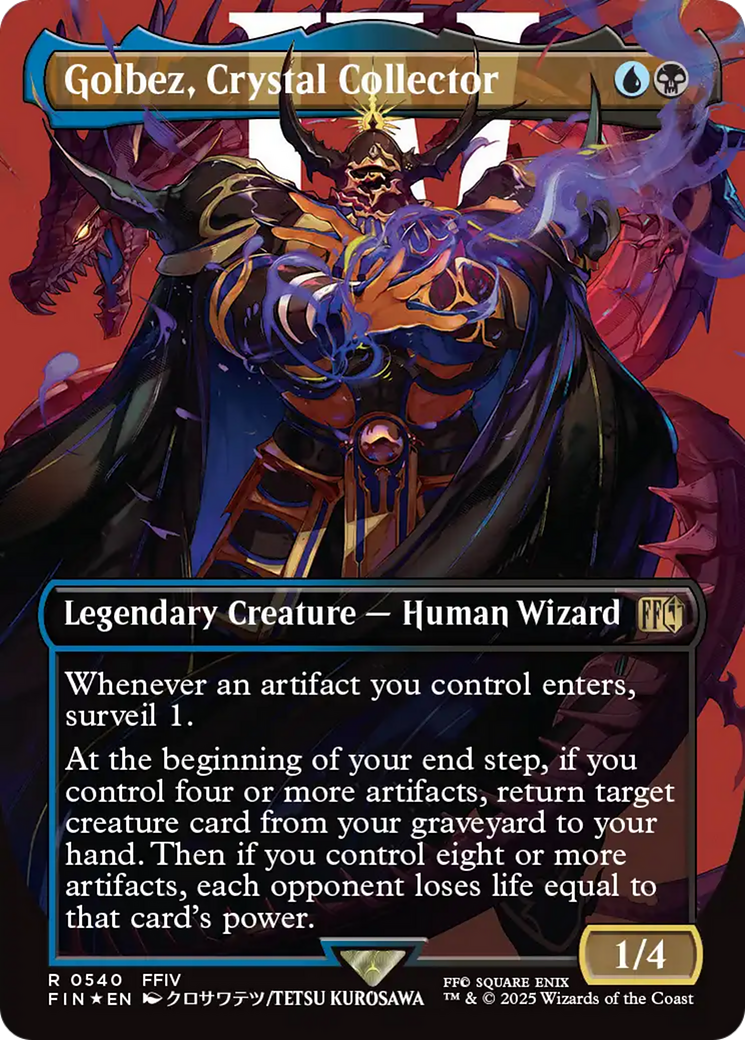Golbez, Crystal Collector (Borderless) (Surge Foil) (FIN-540) - FINAL FANTASY (Borderless) Foil