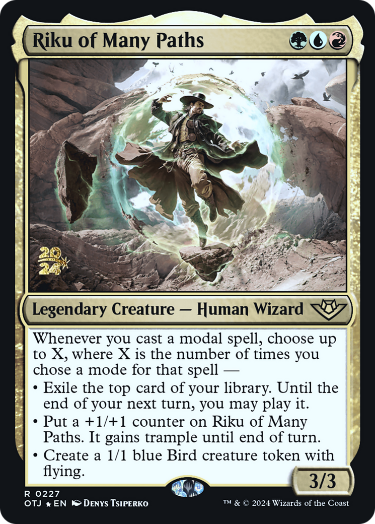 Riku of Many Paths (PRE-227) - Outlaws of Thunder Junction Promos Foil