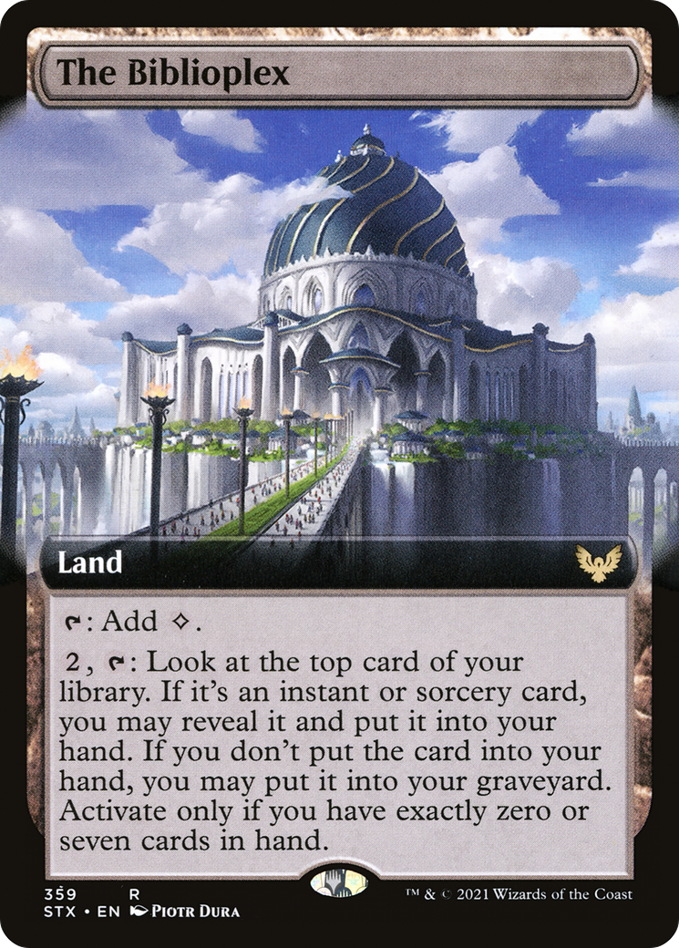 The Biblioplex (Extended Art) (STX-359) - Strixhaven: School of Mages: (Extended Art) Foil