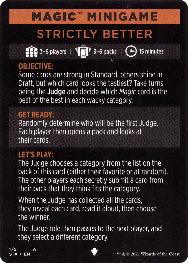 Strictly Better // Strictly Better (cont'd) (MSTX-001) - Strixhaven: School of Mages Minigames Foil