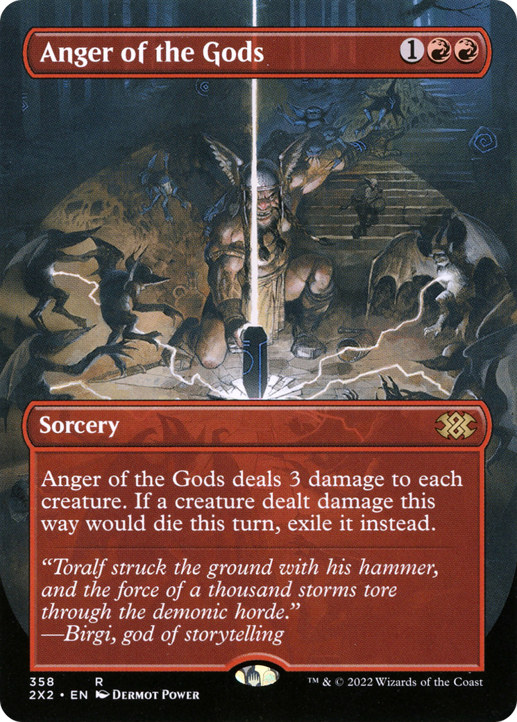 Anger of the Gods (Borderless) (2X2-358) - Double Masters 2022 (Borderless) Foil