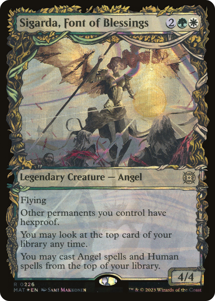 Sigarda, Font of Blessings (Halo Foil) (MAT-226) - March of the Machine: The Aftermath: (Showcase) Foil