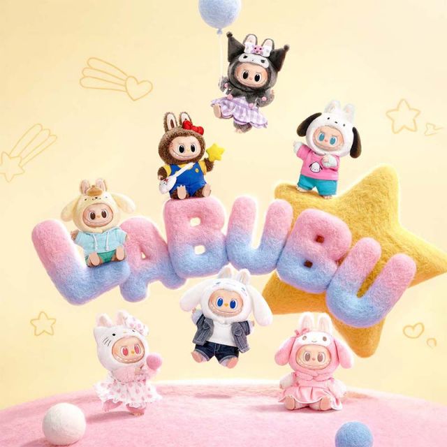 POP MART: Labubu THE MONSTERS x Hello Kitty and Friends Plush Pendant Blindbox
