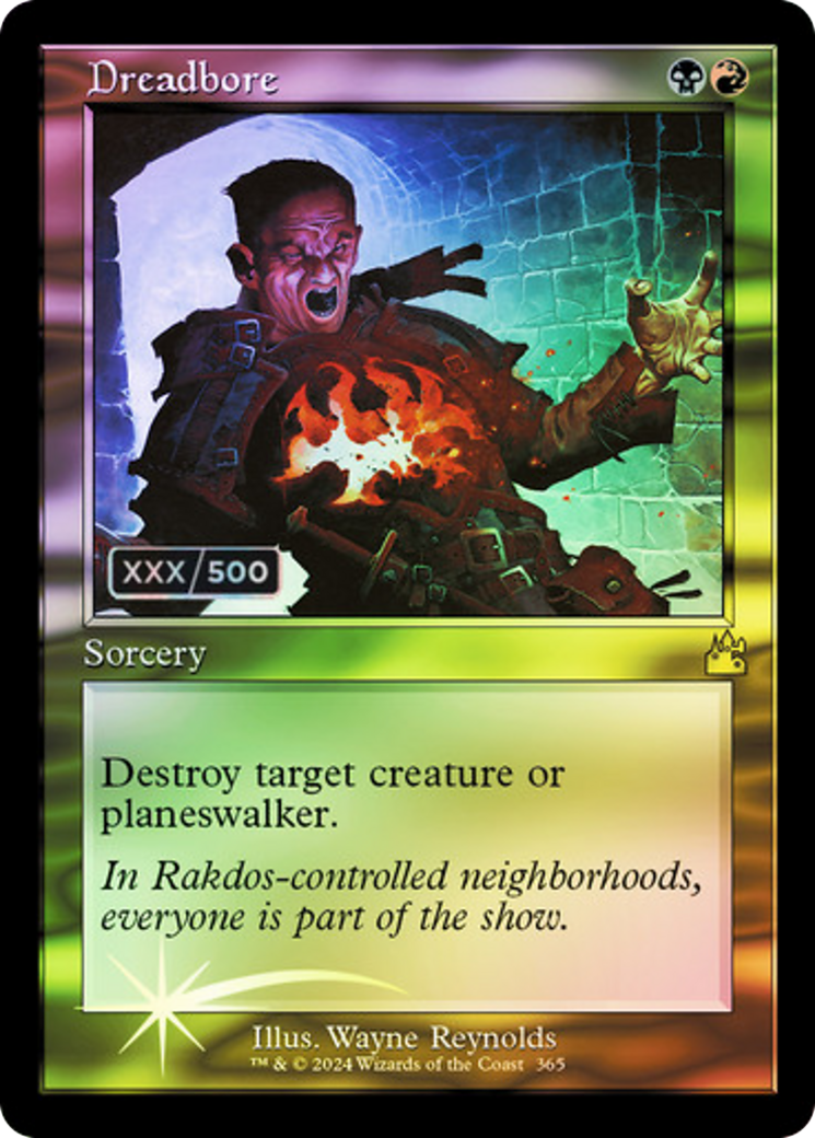 Dreadbore (Retro Frame) (Serial Numbered) (RVR-365) - Ravnica Remastered Foil