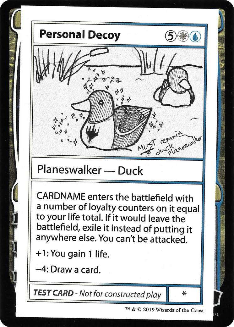 Personal Decoy (No PW Symbol) (CMB1-096) - Mystery Booster Playtest Cards 2021