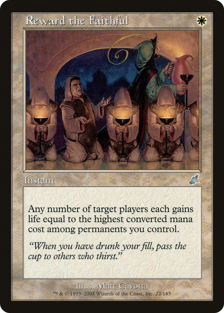 Reward the Faithful (SCG-022) - Scourge Foil