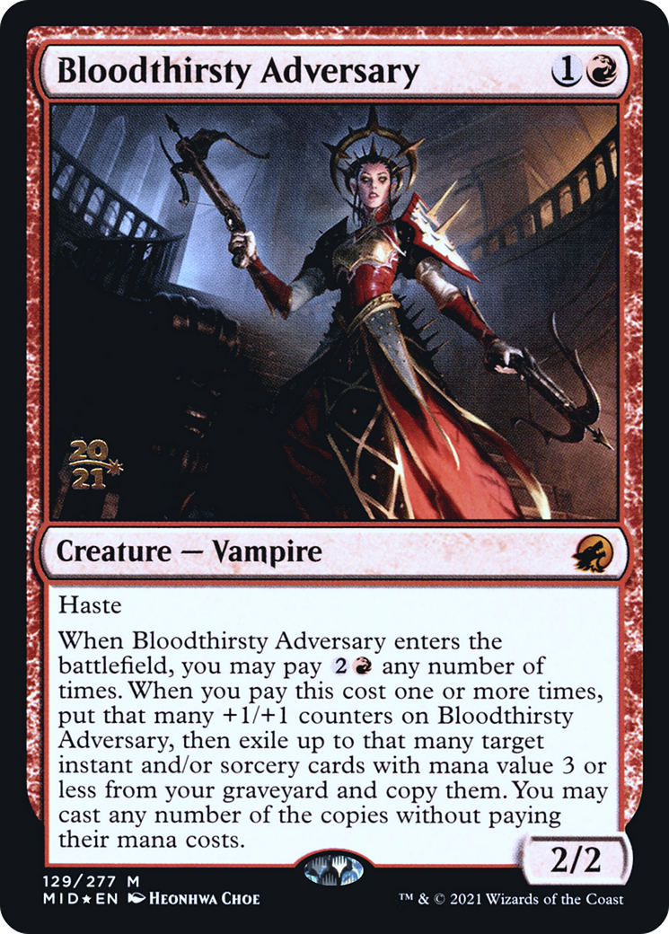 Bloodthirsty Adversary (PRE-129) - Innistrad: Midnight Hunt Promos Foil