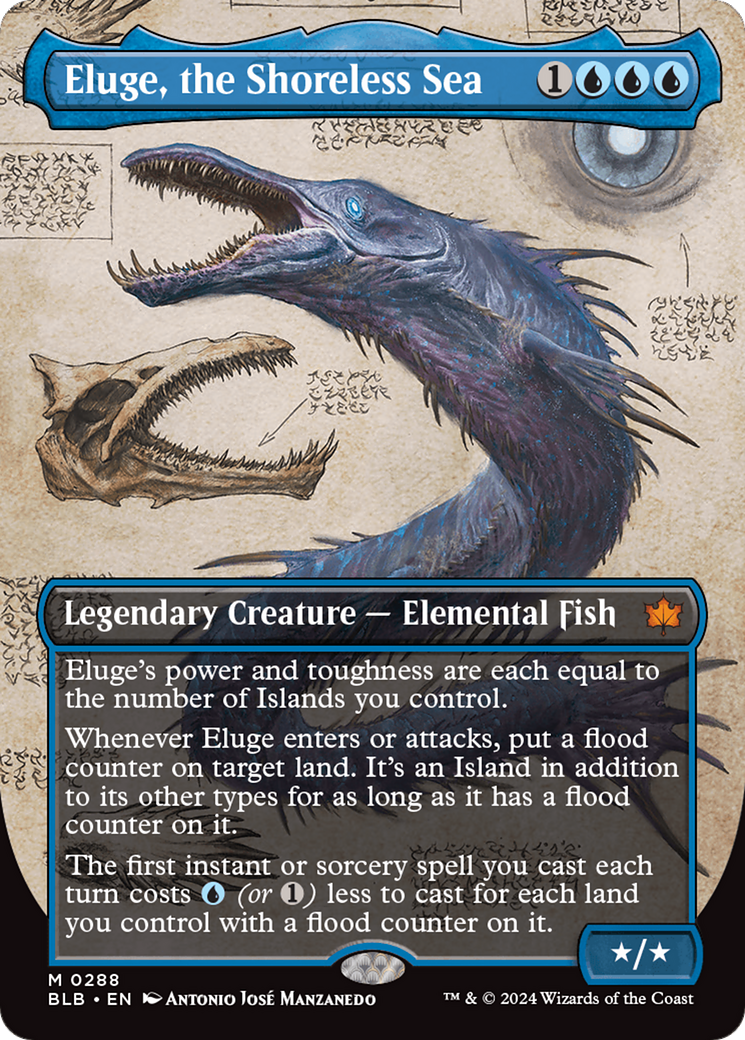 Eluge, the Shoreless Sea (Borderless) (BLB-288) - Bloomburrow: (Showcase) (Borderless)