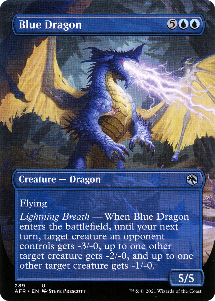 Blue Dragon (Borderless) (AFR-289) - Adventures in the Forgotten Realms (Borderless) Foil