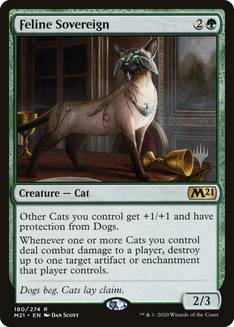 Feline Sovereign (PPM21-180) - Core Set 2021 Promos Foil