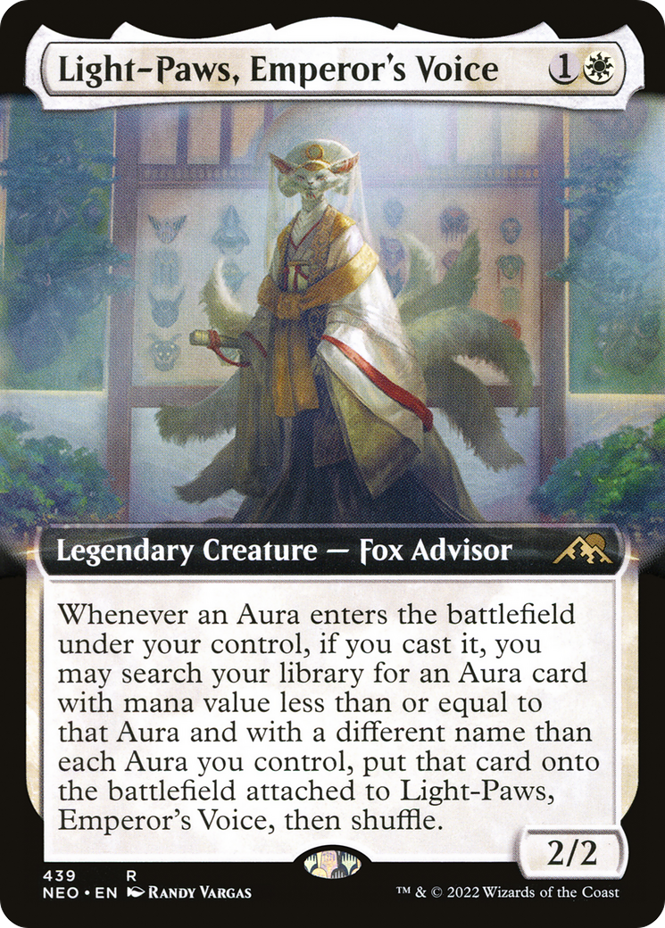 Light-Paws, Emperor's Voice (Extended Art) (NEO-439) - Kamigawa: Neon Dynasty: (Extended Art) Foil