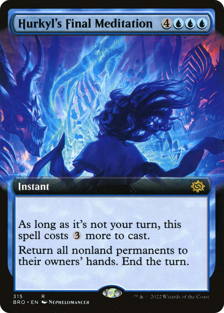 Hurkyl's Final Meditation (Extended Art) (BRO-315) - The Brothers' War: (Extended Art) Foil