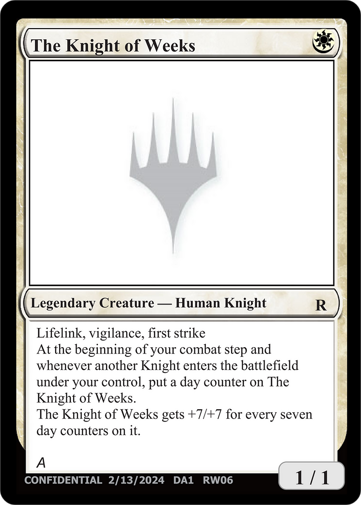 The Knight of Weeks (UNK-RW06) - Unknown Event
