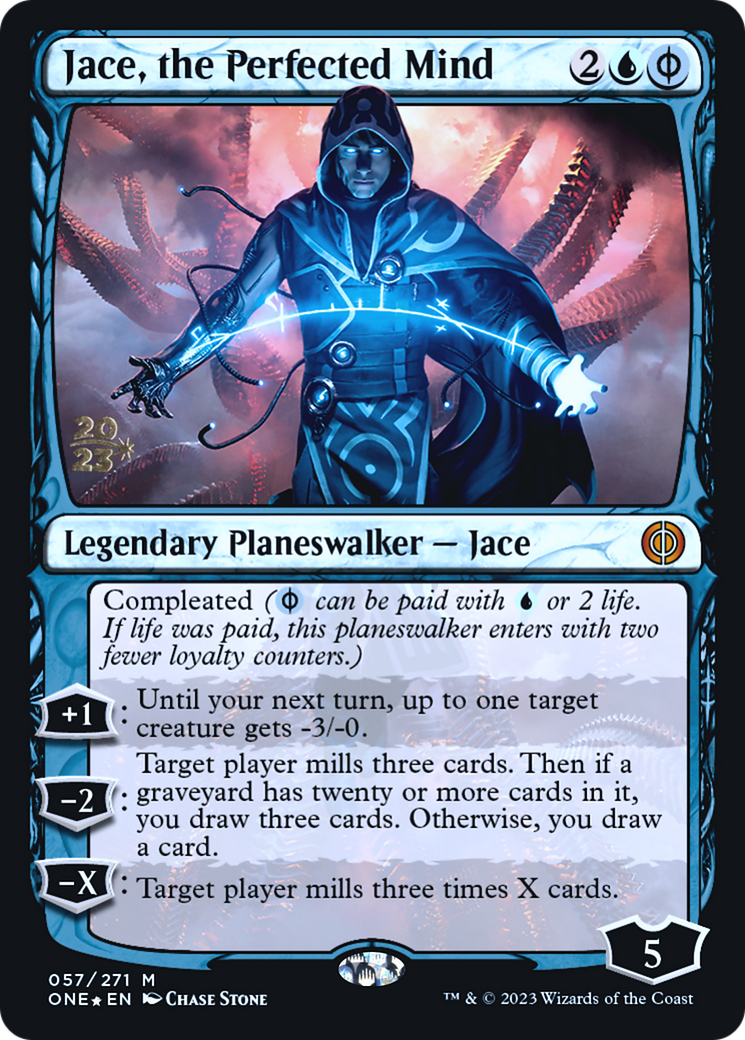 Jace, the Perfected Mind (PRE-057) - Phyrexia: All Will Be One Promos Foil