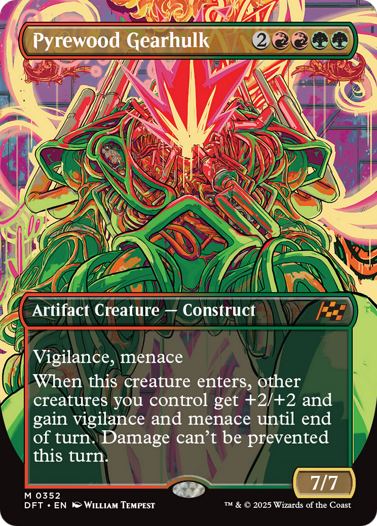 Pyrewood Gearhulk (Borderless) (DFT-352) - Aetherdrift (Borderless) Foil