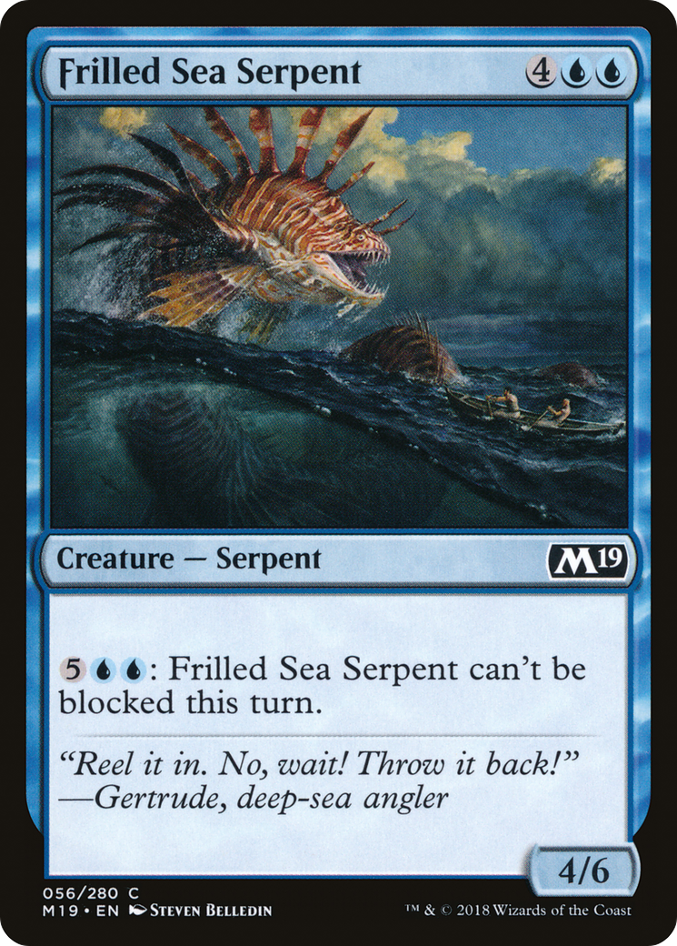 Frilled Sea Serpent (M19-056) - Core Set 2019 Foil