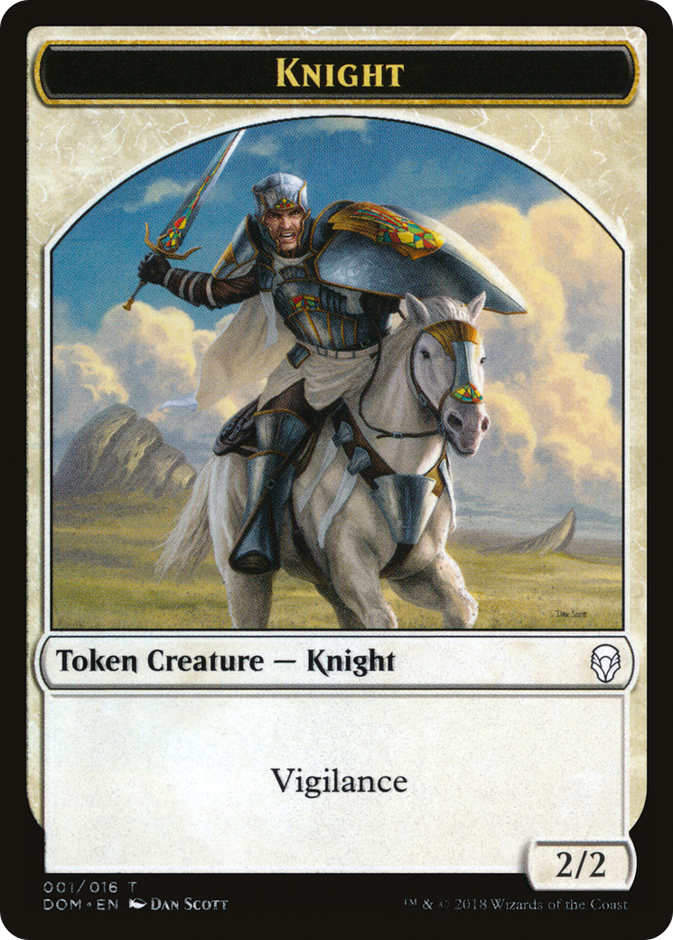 Knight Token (001) (DOM-001) - Dominaria Tokens