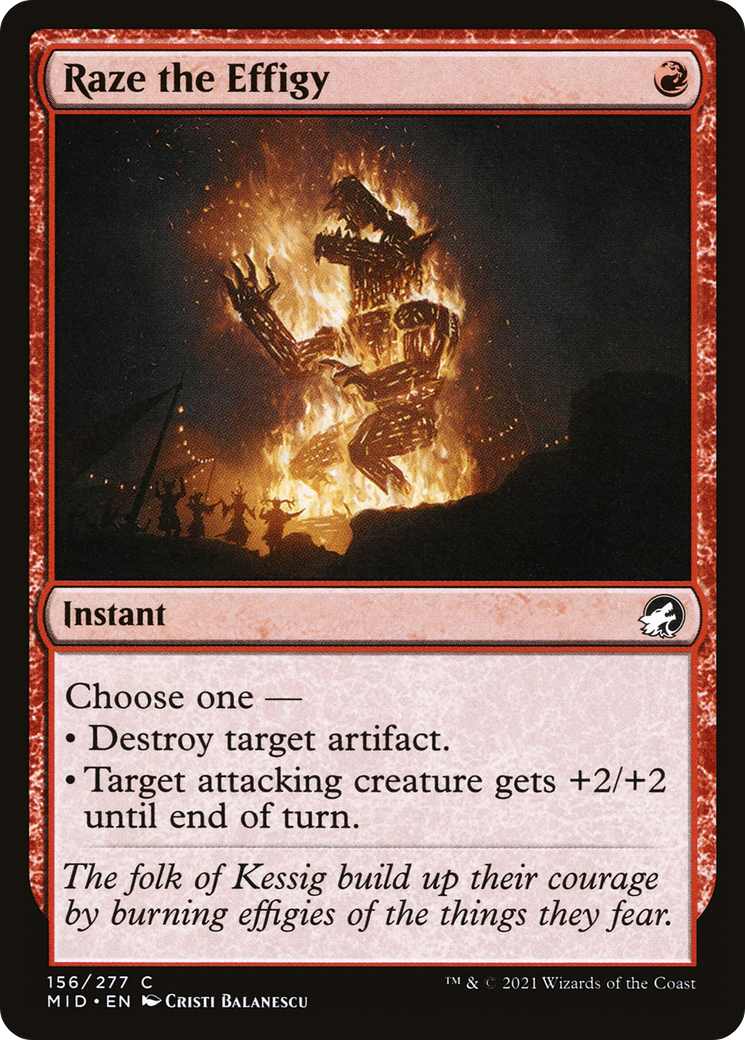 Raze the Effigy (MID-156) - Innistrad: Midnight Hunt Foil