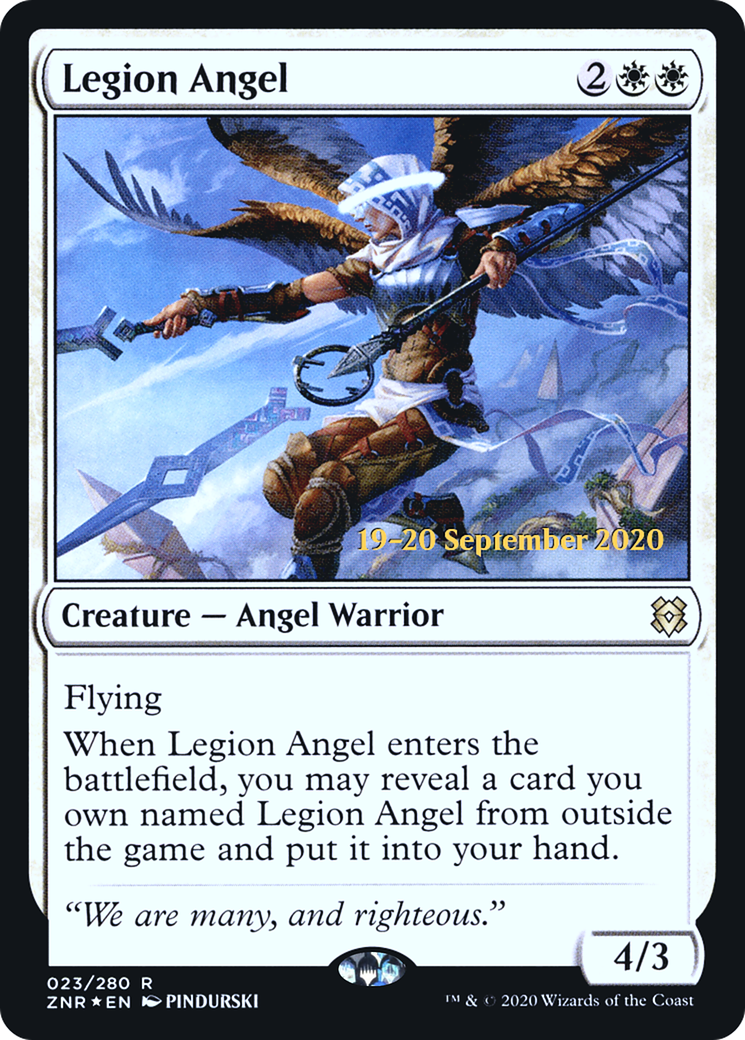 Legion Angel (PRE-023) - Zendikar Rising Promos Foil