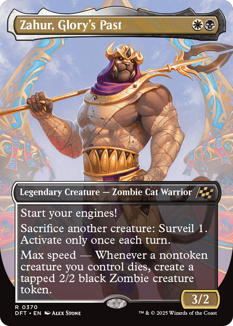 Zahur, Glory's Past (Borderless) (DFT-370) - Aetherdrift (Borderless) Foil
