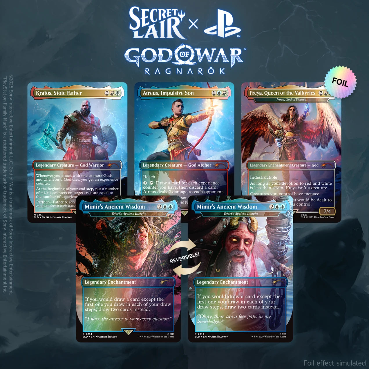 MTG: Secret Lair x God of War: Norse Foil Edition