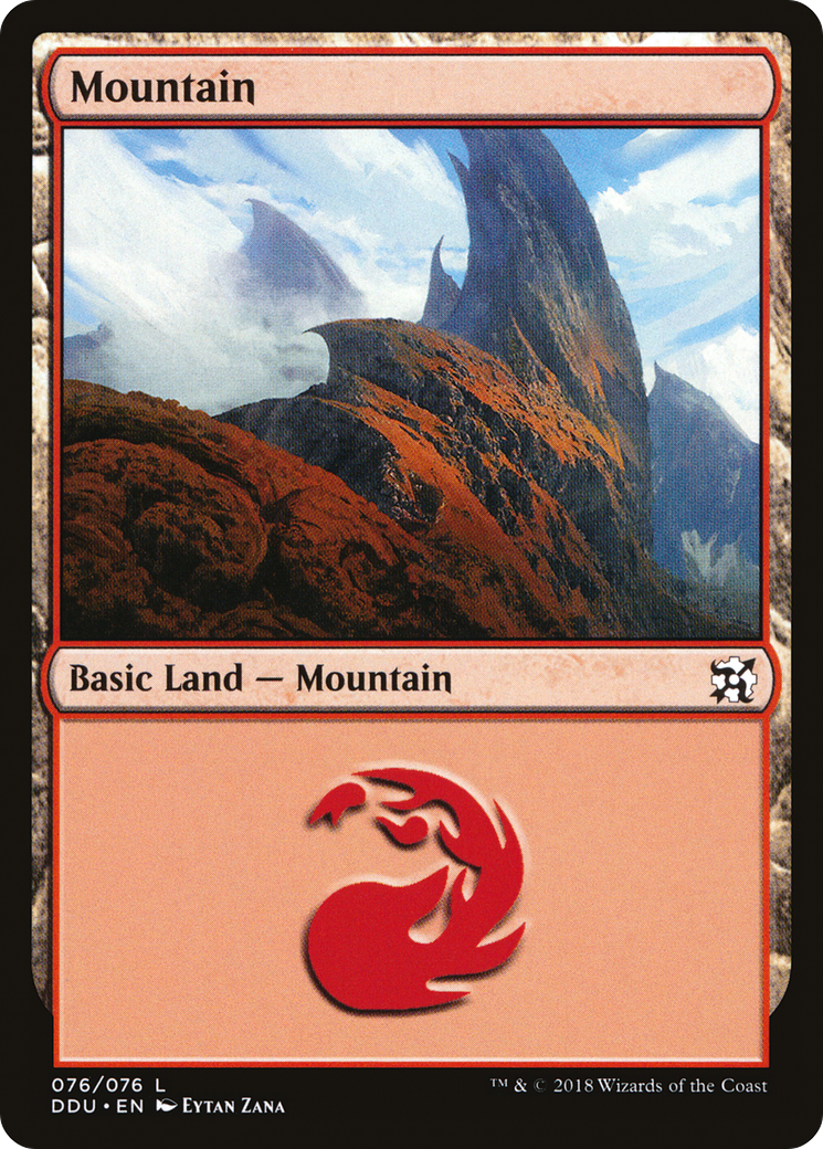 Mountain (76) (DDU-076) - Duel Decks: Elves vs. Inventors