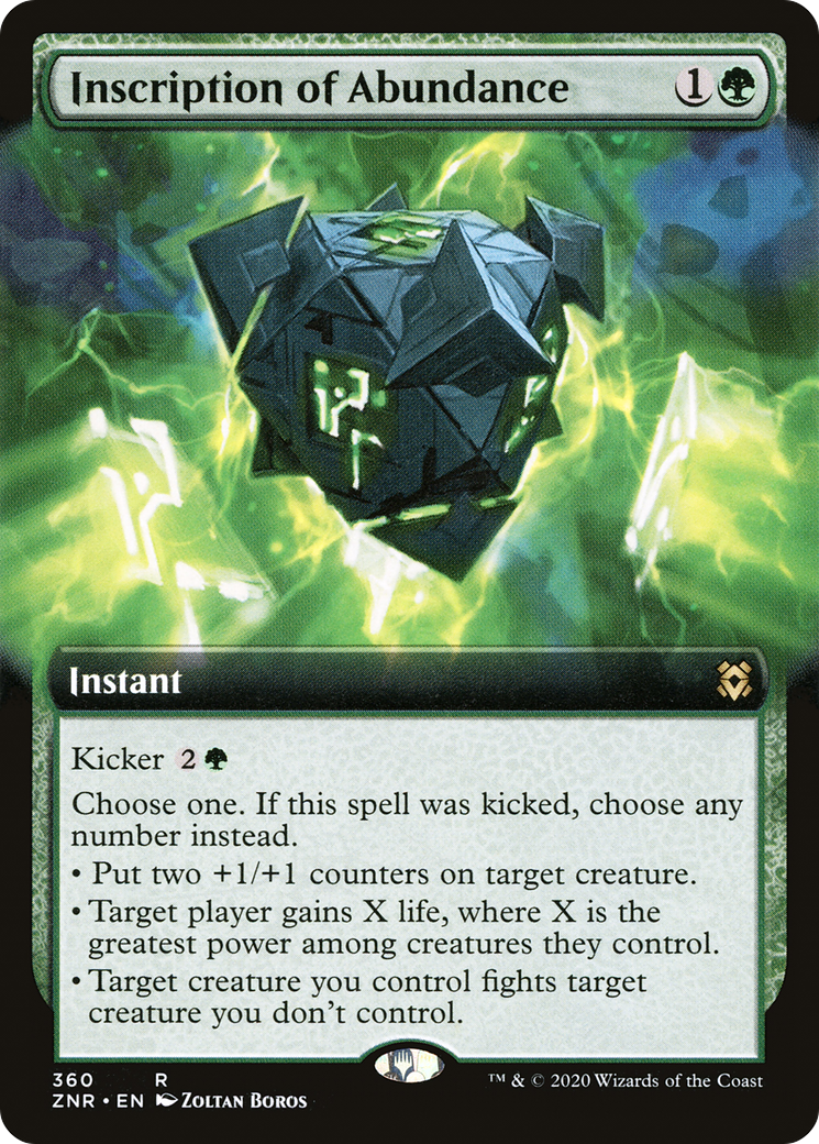 Inscription of Abundance (Extended Art) (ZNR-360) - Zendikar Rising: (Extended Art)