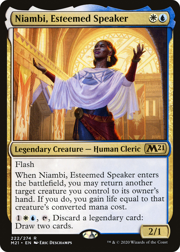 Niambi, Esteemed Speaker (M21-222) - Core Set 2021 Foil