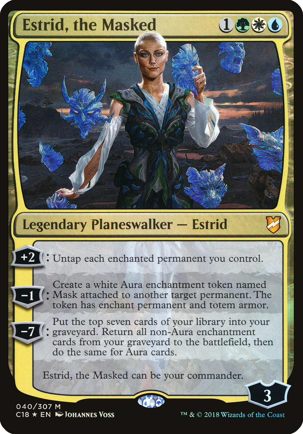 Estrid, the Masked (Commander 2018) (OVER-040) - Commander 2018 Oversized Foil