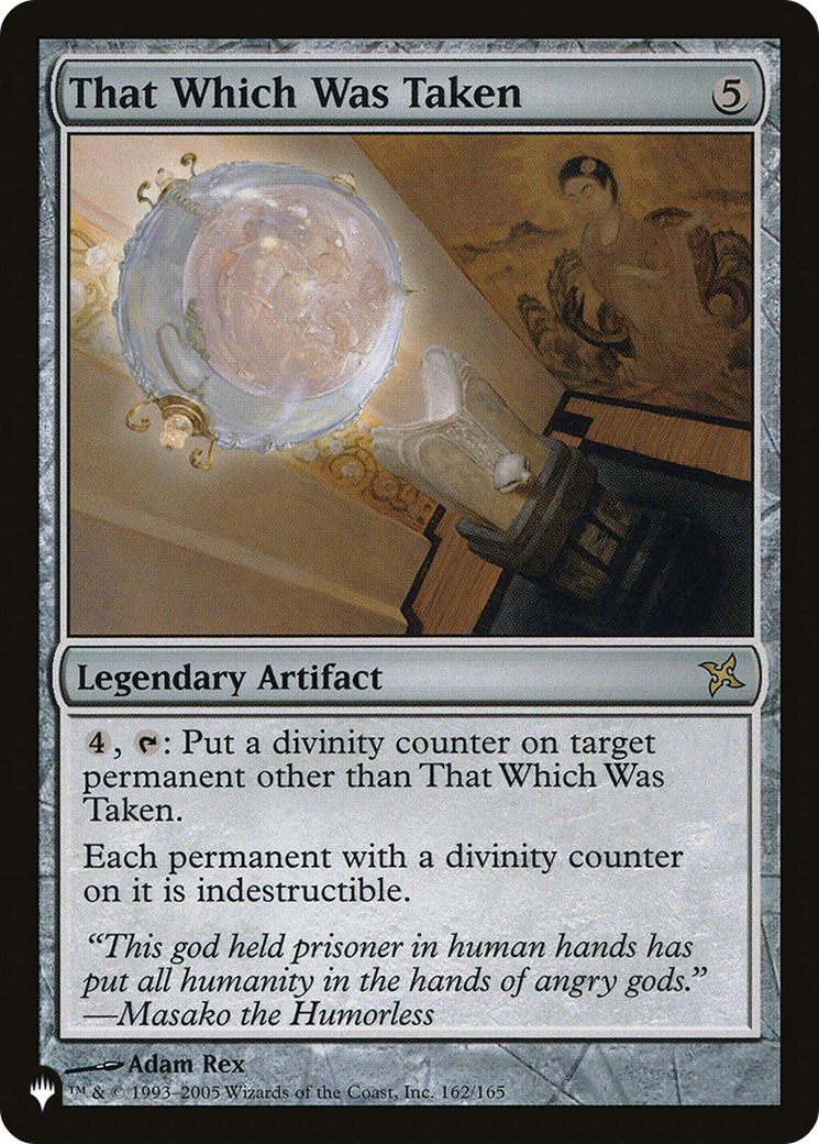 That Which Was Taken (LIST-162/165) - The List