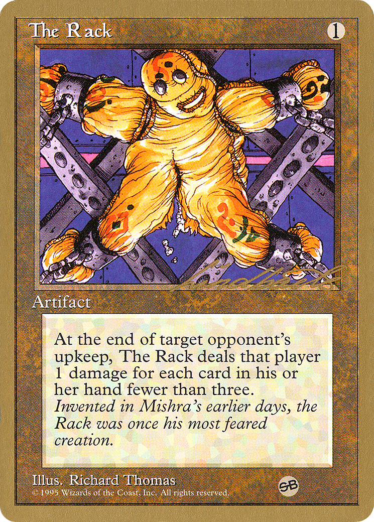 The Rack - 1996 Leon Lindback (4ED) (SB) (WCD-) - Pro Tour Collector Set