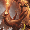 Realm-Scorcher Hellkite // Realm-Scorcher Hellkite (AWOE-019) - Wilds of Eldraine Art Series (Borderless)