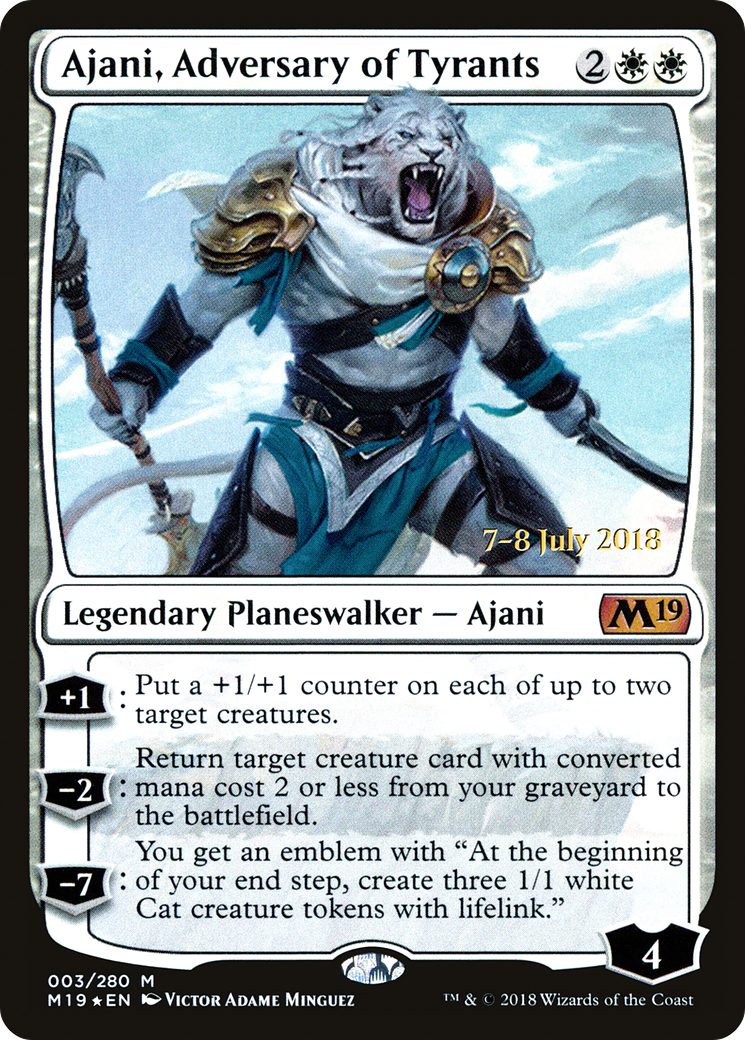 Ajani, Adversary of Tyrants (PRE-003) - Core Set 2019 Promos Foil