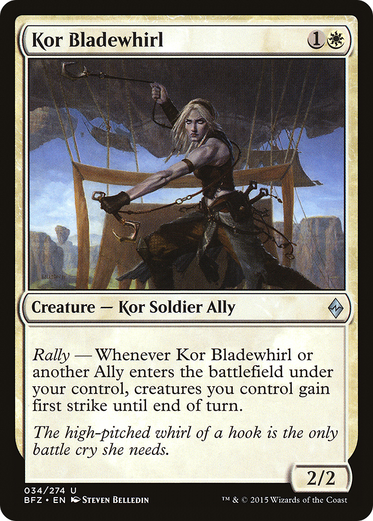 Kor Bladewhirl (BFZ-034) - Battle for Zendikar Foil