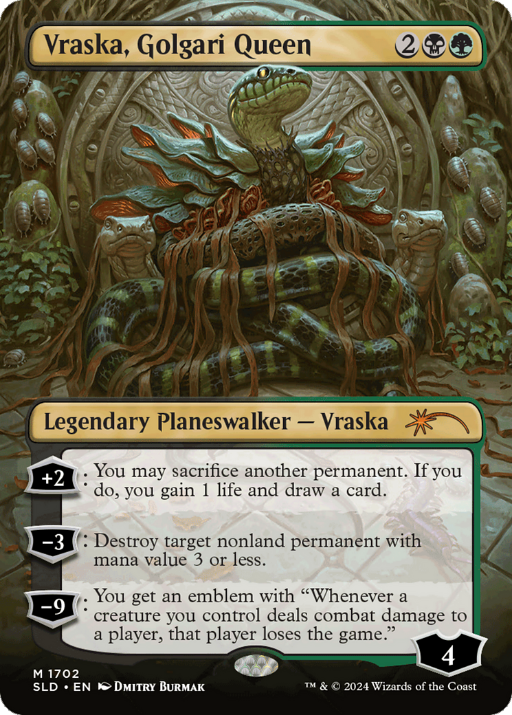 Vraska, Golgari Queen (1702) (SLD-1702) - Secret Lair Drop (Borderless)
