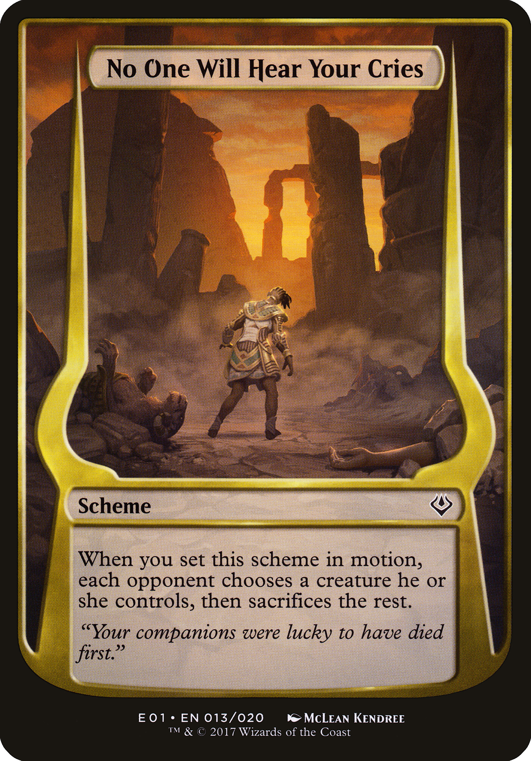 No One Will Hear Your Cries (Archenemy: Nicol Bolas) (OVER-013) - Archenemy: Nicol Bolas Schemes