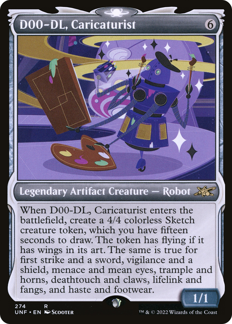 D00-DL, Caricaturist (Showcase) (UNF-274) - Unfinity: (Showcase) Foil
