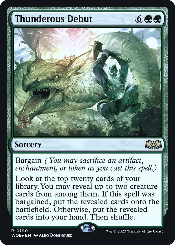 Thunderous Debut (PRE-190) - Wilds of Eldraine Promos Foil