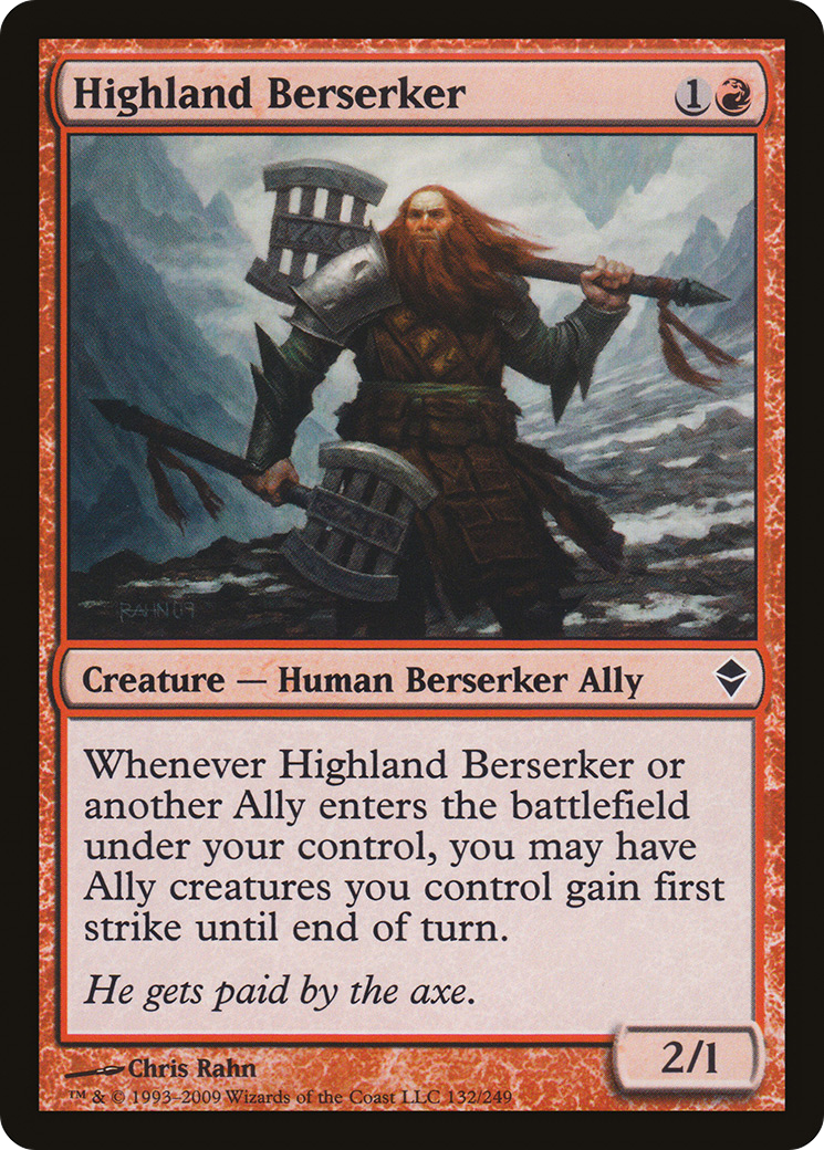 Highland Berserker (ZEN-132) - Zendikar Foil