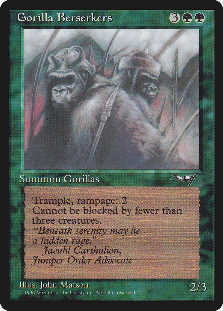 Gorilla Berserkers (Closed Mouth) (ALL-076) - Alliances