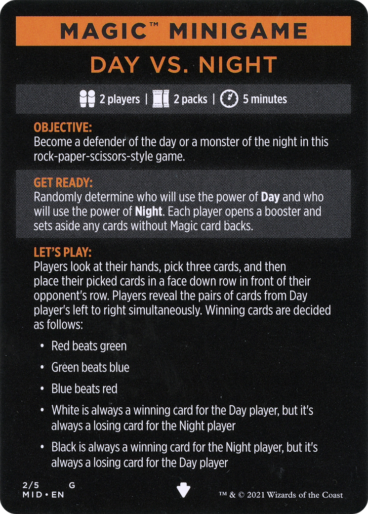 Day Vs. Night // Day vs. Night (cont'd) (MMID-002) - Innistrad: Midnight Hunt Minigames