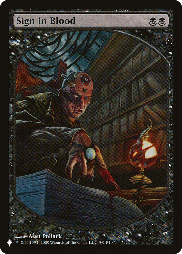 Sign in Blood (LIST-9-MAR) - The List