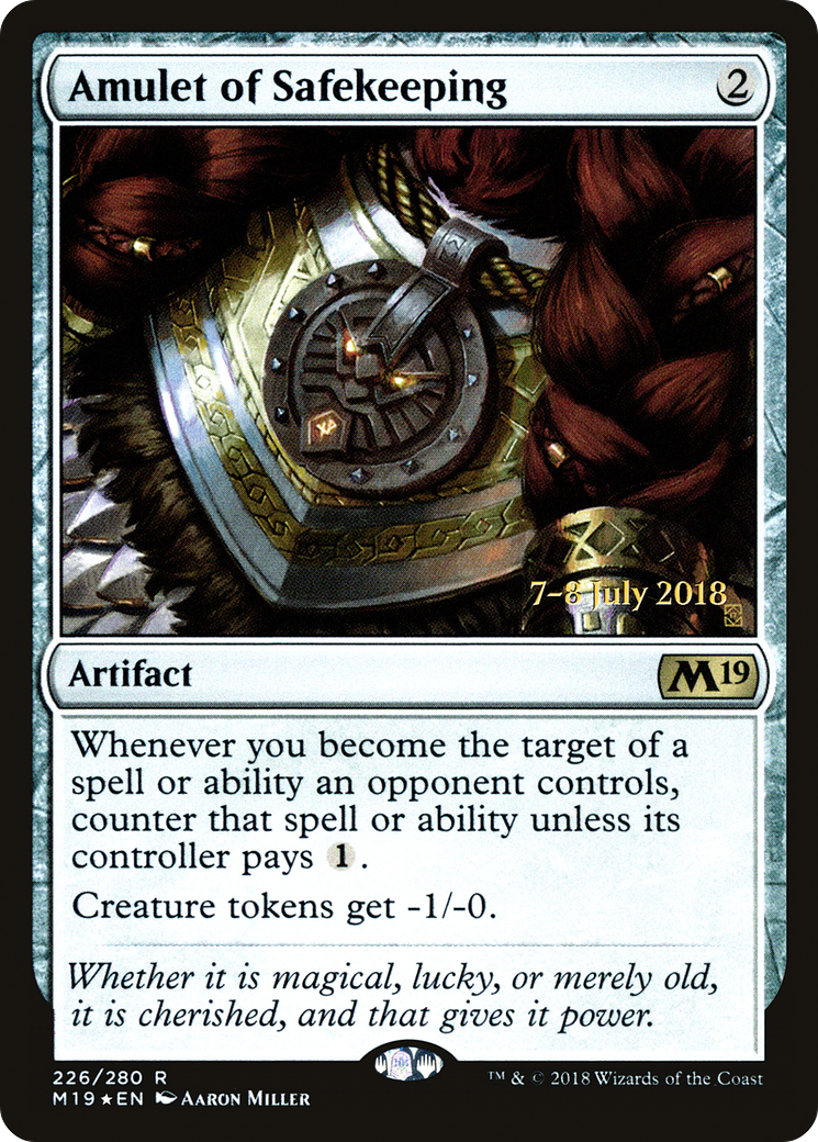 Amulet of Safekeeping (PRE-226) - Core Set 2019 Promos Foil