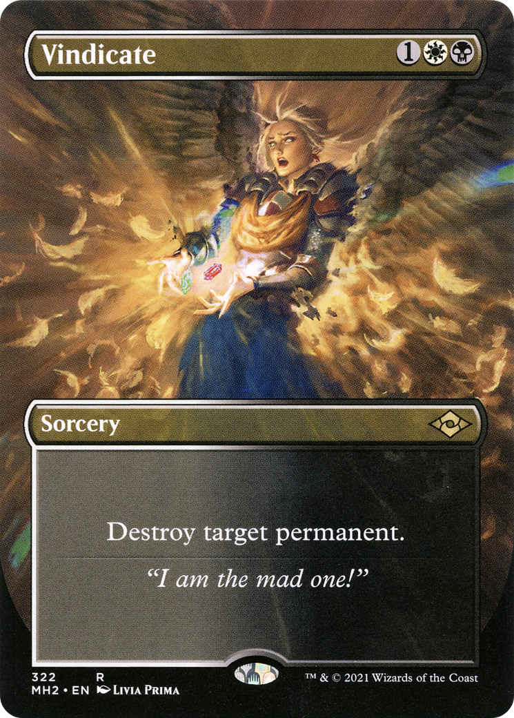 Vindicate (Borderless) (MH2-322) - Modern Horizons 2 (Borderless) Foil