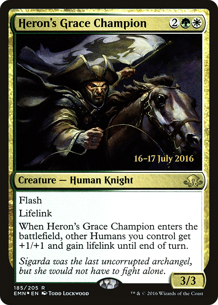 Heron's Grace Champion (PRE-185) - Eldritch Moon Promos Foil