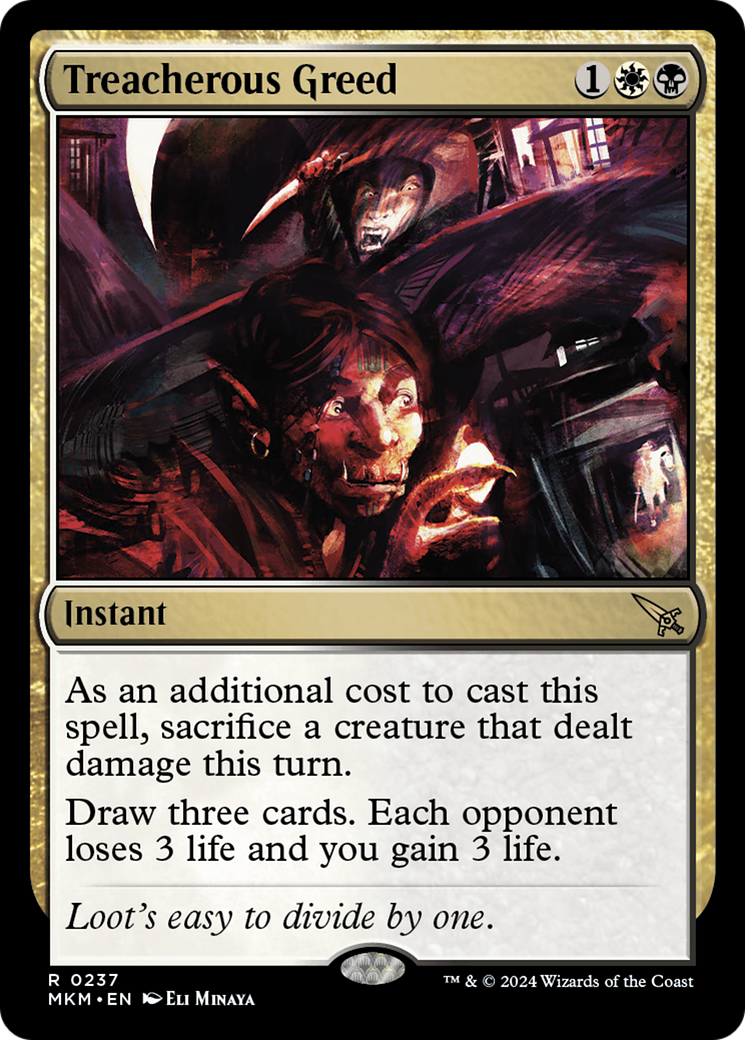 Treacherous Greed (MKM-237) - Murders at Karlov Manor Foil