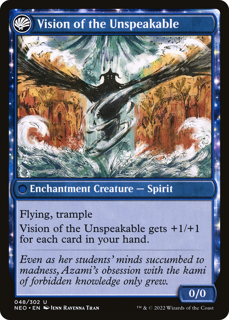 Behold the Unspeakable (NEO-048) - Kamigawa: Neon Dynasty: (fandfc, enchantment)